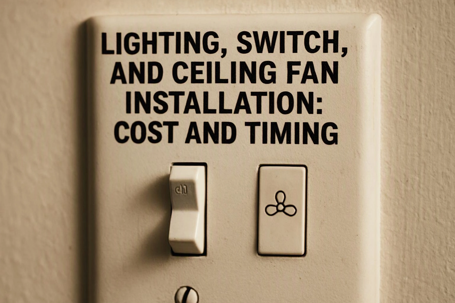 Lighting, Switch, and Ceiling Fan Installation: Cost and Timing